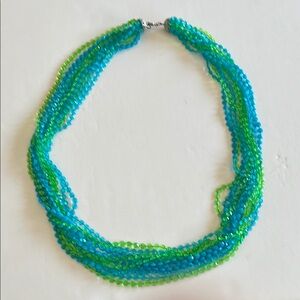 Vintage Blue and Green 32 Inch Necklace